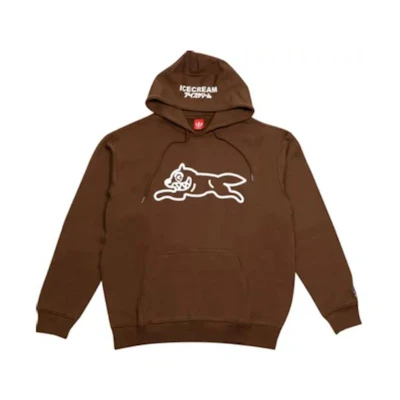 Ice Cream ICECREAM Brown Graphic Print Hoodie Long Sleeve Casual Sweatshirt 431-2307-BISO