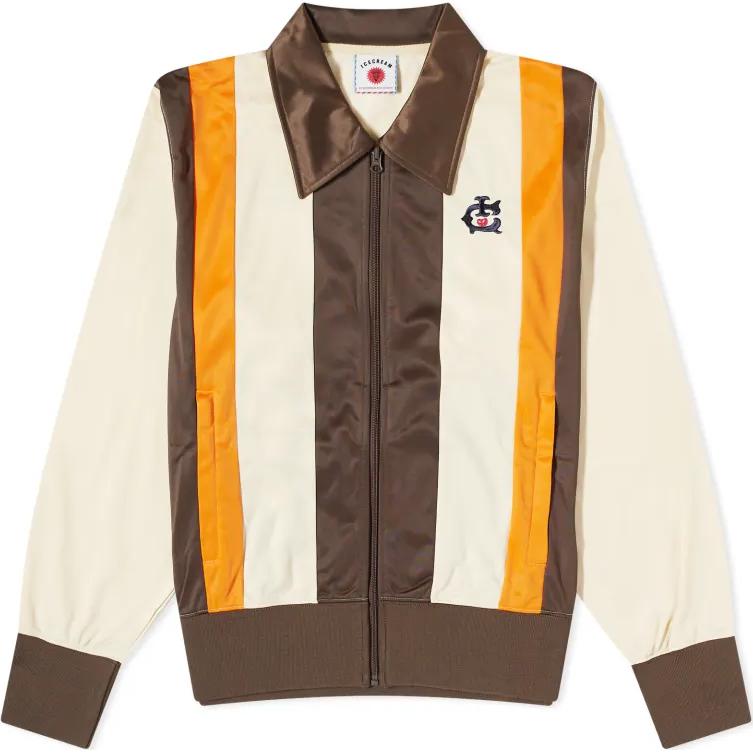 Ice Cream ICECREAM Brown Zip-Up Collared Slim Fit Jacket IC23306