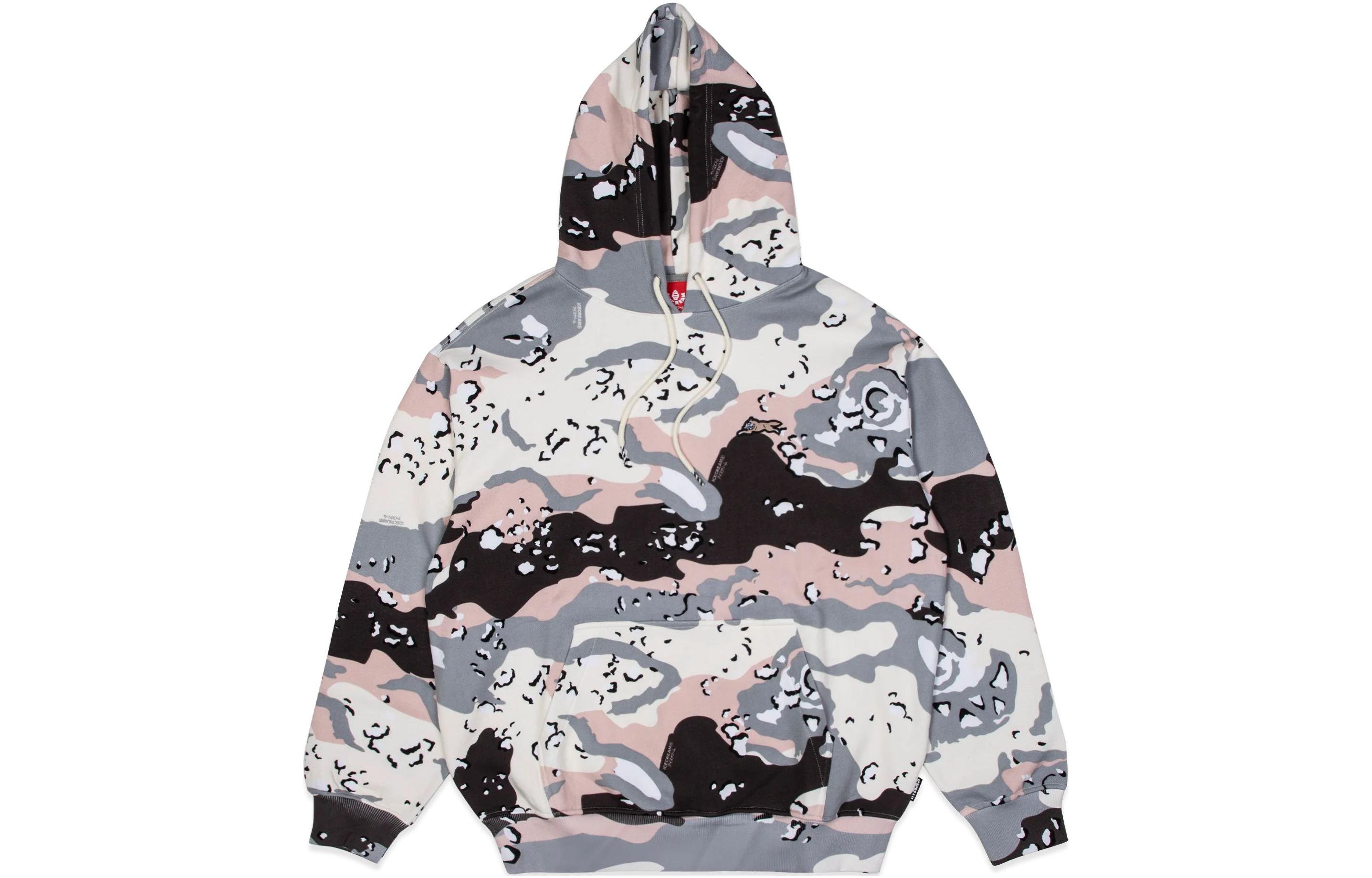 Ice Cream ICECREAM Camo Print Pullover Hoodie Whisper White Men’s Long Sleeve 431-9306-WHISPER-WHITE