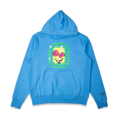 Ice Cream ICECREAM Cartoon Graphic Hoodie Unisex Pullover Long Sleeve Blue 220-14-019-BLUE