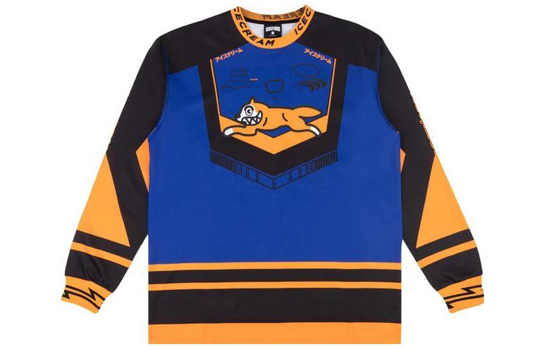 Ice Cream ICECREAM Colorblock Crewneck Sweatshirt Blue 421-9308