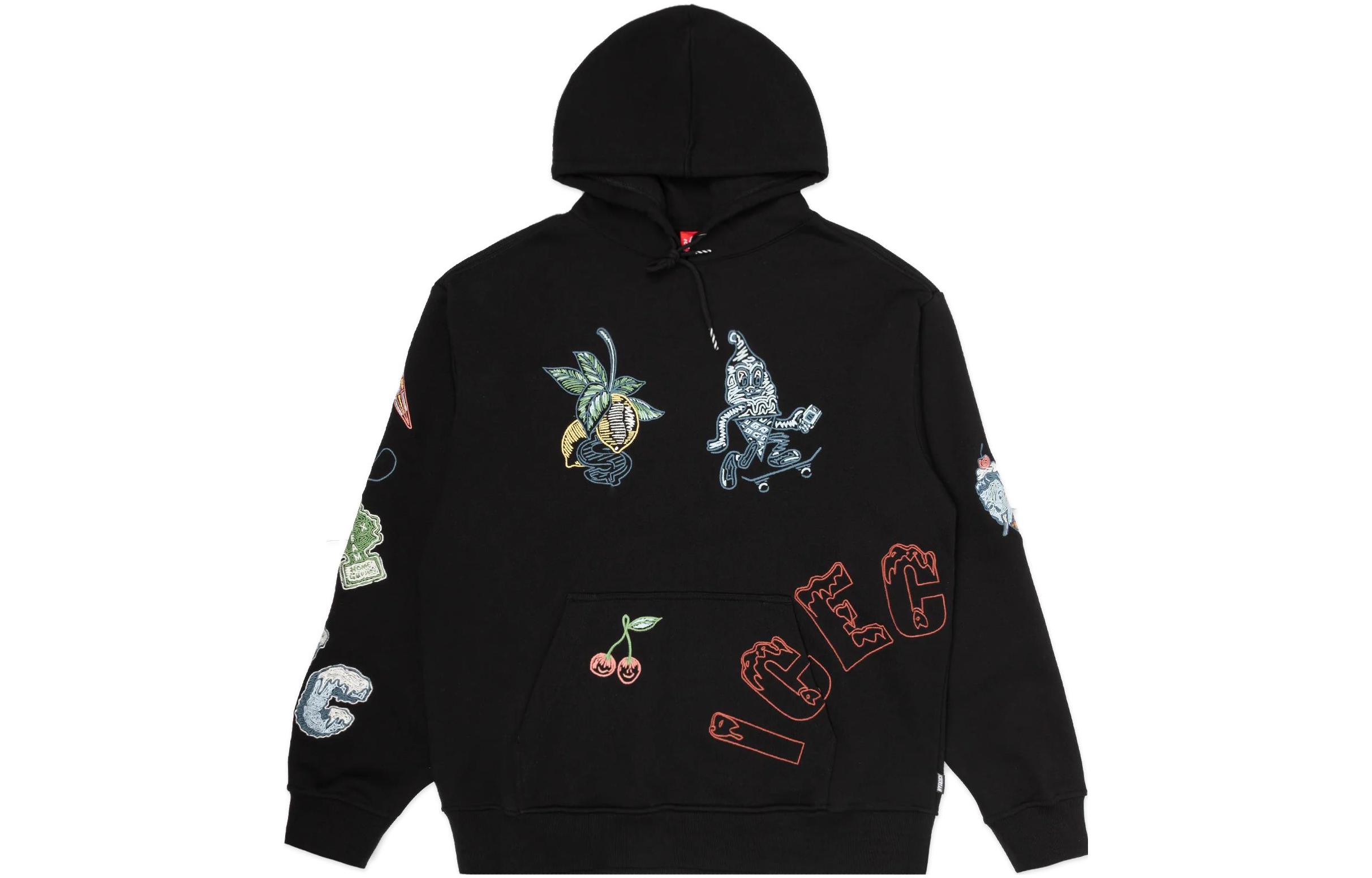 Ice Cream ICECREAM Embroidered Hoodie Black Unisex Long-Sleeve Pullover 431-7310-BLACK