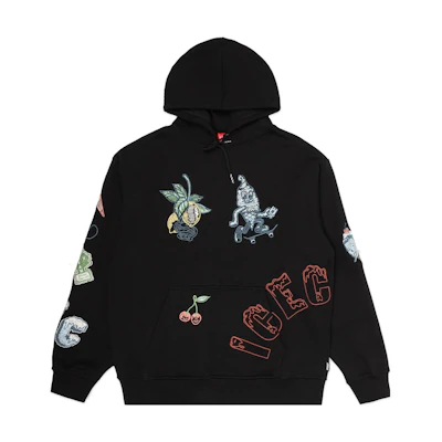 Ice Cream ICECREAM Embroidered Hoodie Black Unisex Long-Sleeve Pullover 431-7310-BLACK