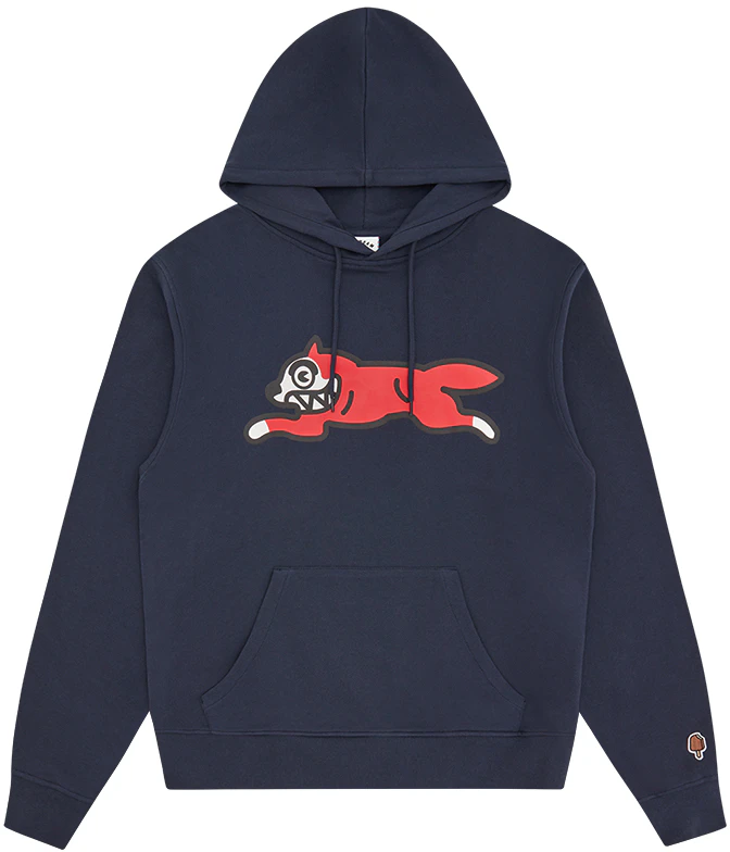 ice-cream-icecream-fw-24-early-autumn-running-dog-hoodie-navy-unisex-ic-24227-navy
