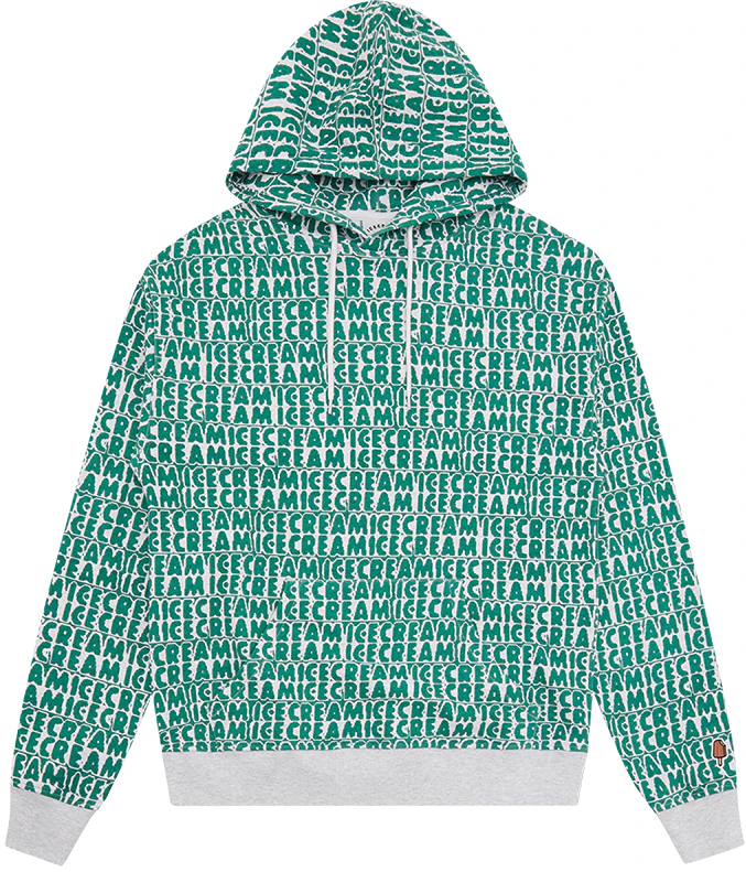 ice-cream-icecream-fw-24-early-fall-logo-print-hoodie-unisex-green-ic-24231-green