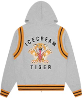 Ice Cream ICECREAM FW24 Early Fall Tiger Graphic Hoodie Unisex - Gray IC24233-HEATHERGREY Ice Cream ICECREAM FW24 Early Fall Tiger Graphic Hoodie Unisex - Gray IC24233-HEATHERGREY