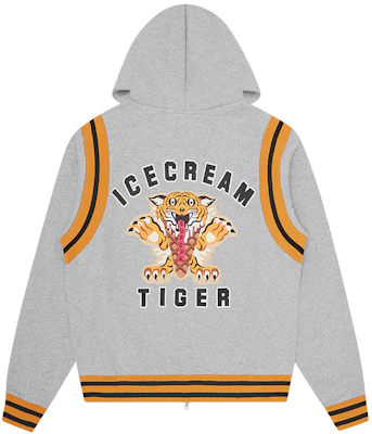 Ice Cream ICECREAM FW24 早秋虎紋圖案連帽衫 中性款 - 灰色 IC24233-HEATHERGREY Buy Ice Cream ICECREAM FW24 早秋虎紋圖案連帽衫 中性款 - 灰色 IC24233-HEATHERGREY