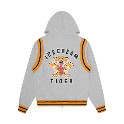 Ice Cream ICECREAM FW24 Early Fall Tiger Graphic Hoodie Unisex - Gray IC24233-HEATHERGREY