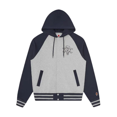 Ice Cream ICECREAM FW24 Navy Blue Colorblock Logo Hooded Jacket IC24340-NAVY