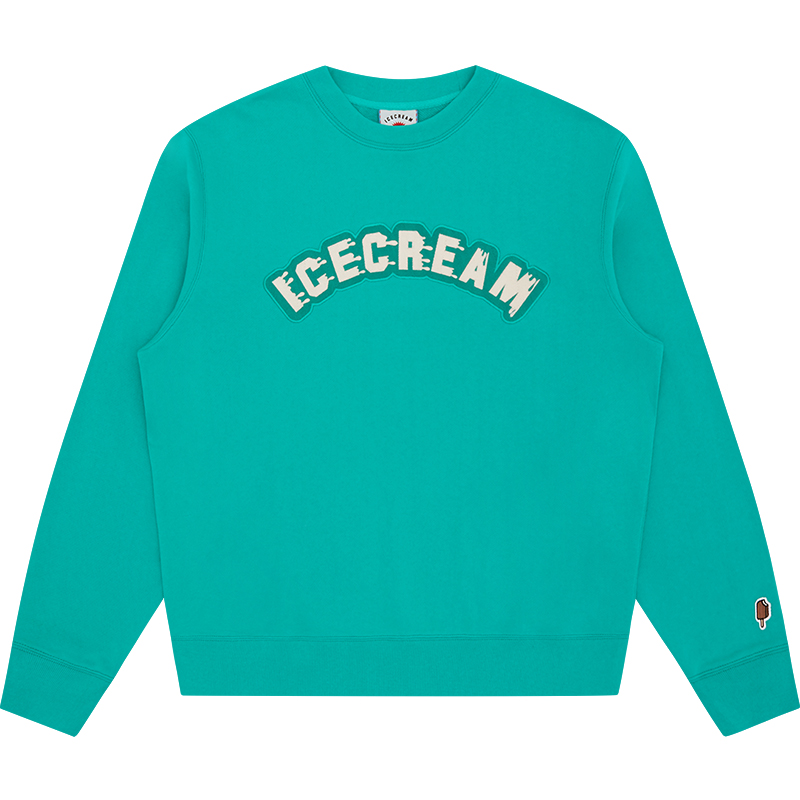 Ice Cream ICECREAM FW24 Pre-Fall Logo Graphic Crewneck Sweatshirt Unisex Blue Green IC24224-GREEN