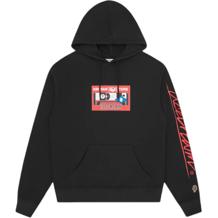 Ice Cream ICECREAM FW24 Printed Hoodie Black Long Sleeve Unisex IC24334-BLACK