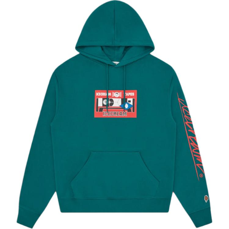 Ice Cream ICECREAM FW24 Printed Hoodie Long Sleeve Unisex Blue Green IC24334-TEAL