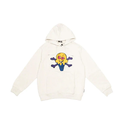 Ice Cream ICECREAM Graphic Print Hoodie Unisex Light Heather Gray Long Sleeve 421-6307-LIGH