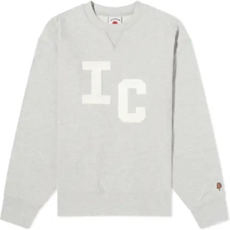 Ice Cream ICECREAM Letter Print Pullover Crewneck Sweatshirt Grey IC23323-GREY
