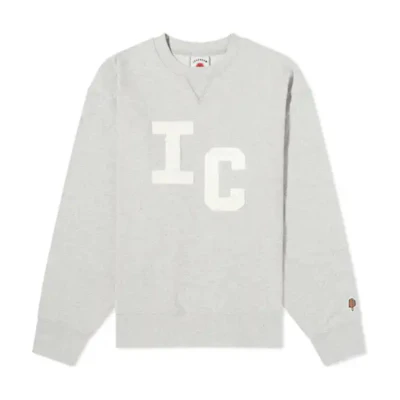 Ice Cream ICECREAM Letter Print Pullover Crewneck Sweatshirt Grey IC23323-GREY