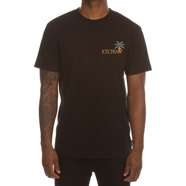 Ice Cream ICECREAM Logo Graphic Black Streetwear Unisex T-Shirt Short Sleeve Crewneck 441-3204