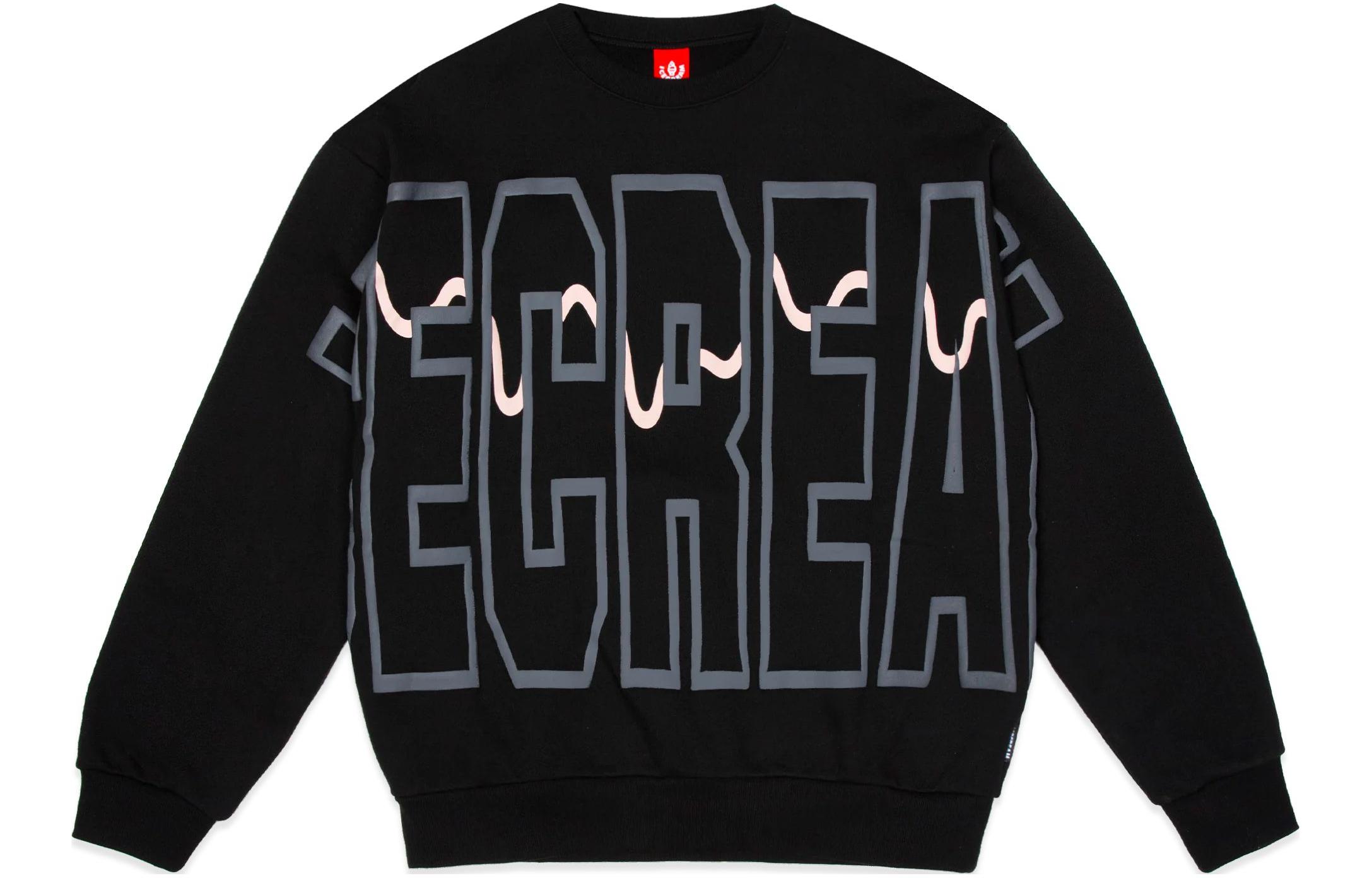 Ice Cream ICECREAM Logo Graphic Crewneck Sweatshirt Long Sleeve Black () 431-9303-BLACK