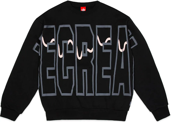 冰淇淋ICECREAM标志图案黑色长袖圆领卫衣 431-9303-BLACK Buy 冰淇淋ICECREAM标志图案黑色长袖圆领卫衣 431-9303-BLACK