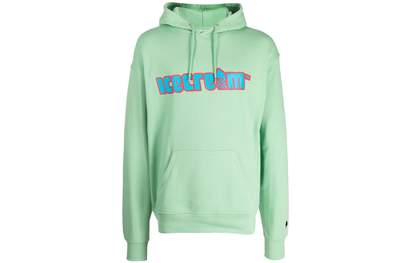 Ice Cream ICECREAM Logo Print Hoodie Men’s Light Green IC23114