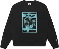 Ice Cream ICECREAM Magazine Graphic Print Black Long Sleeve Crewneck Sweatshirt Unisex IC23325-PURPLE Ice Cream ICECREAM Magazine Graphic Print Black Long Sleeve Crewneck Sweatshirt Unisex IC23325-PURPLE