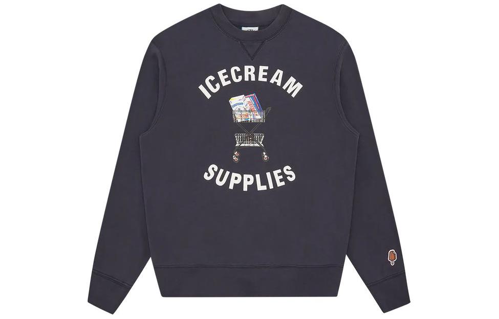 Ice Cream ICECREAM Navy Blue Raglan Crewneck Sweatshirt Unisex IC23421-NAVY