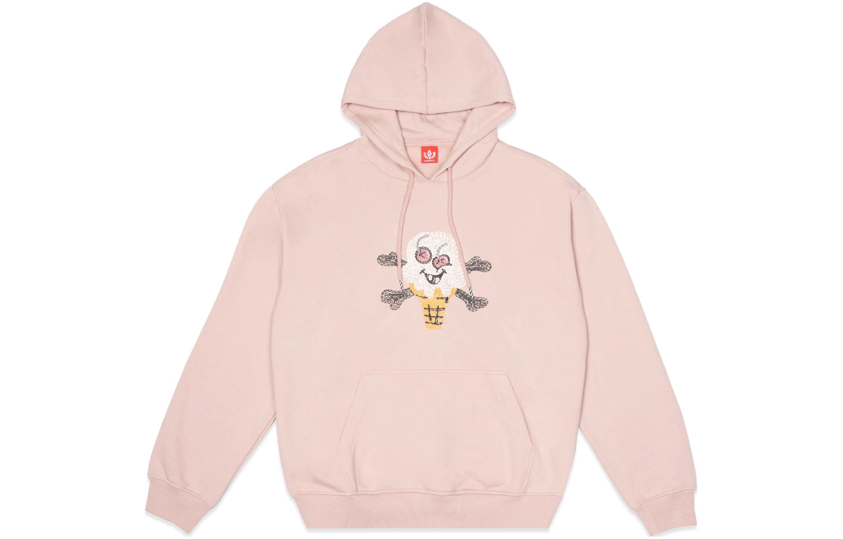Ice Cream ICECREAM Rose Smoke Hoodie with Embroidered Logo 431-9305-ROSE-SMOKE