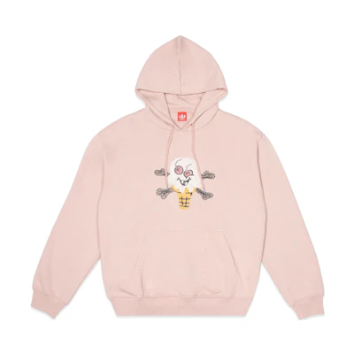 Ice Cream ICECREAM Rose Smoke Hoodie with Embroidered Logo 431-9305-ROSE-SMOKE