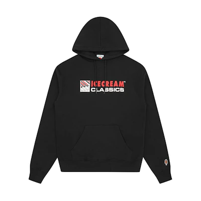 Ice Cream ICECREAM S24 Piano Key Logo Hoodie Unisex Long Sleeve IC23425-BLACK