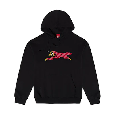 Ice Cream ICECREAM SS24 Black Graphic Pullover Hoodie Unisex Casual Sweatshirt 441-1304-BLACK