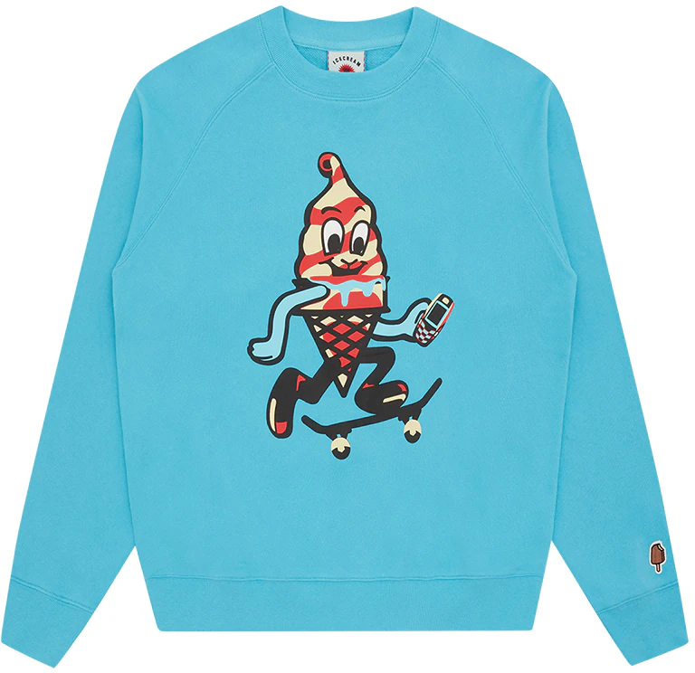 ice-cream-icecream-ss-24-blue-cone-print-crewneck-sweatshirt-unisex-ic-23423-blue