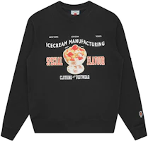Ice Cream ICECREAM SS24 Food Alphabet Graphic Crewneck Sweatshirt Unisex Black IC24122-BLACK Ice Cream ICECREAM SS24 Food Alphabet Graphic Crewneck Sweatshirt Unisex Black IC24122-BLACK