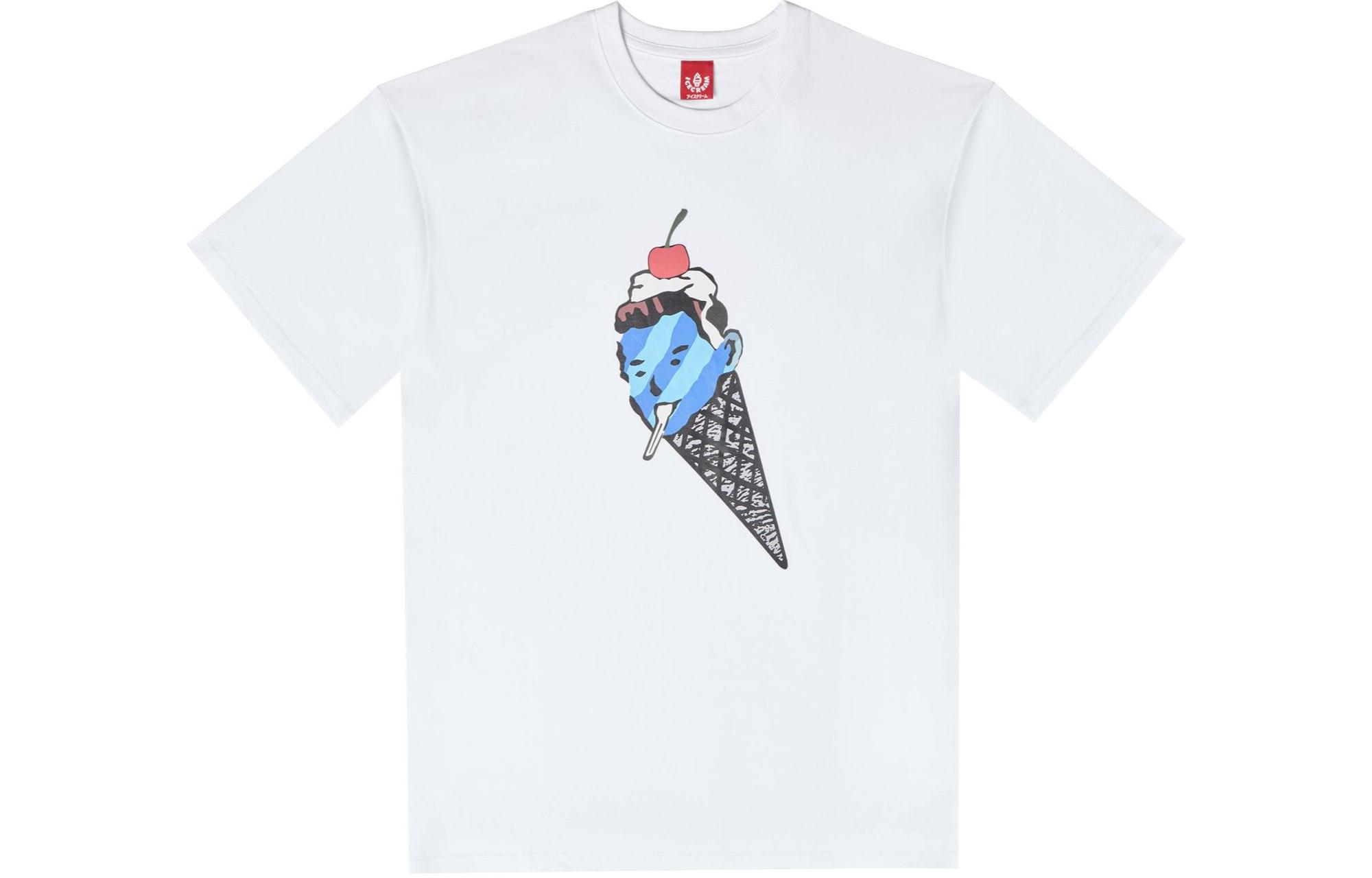 Ice Cream ICECREAM SS24 Graphic Print Crewneck Tee White Short Sleeve T-Shirt 441-1210-WHITE
