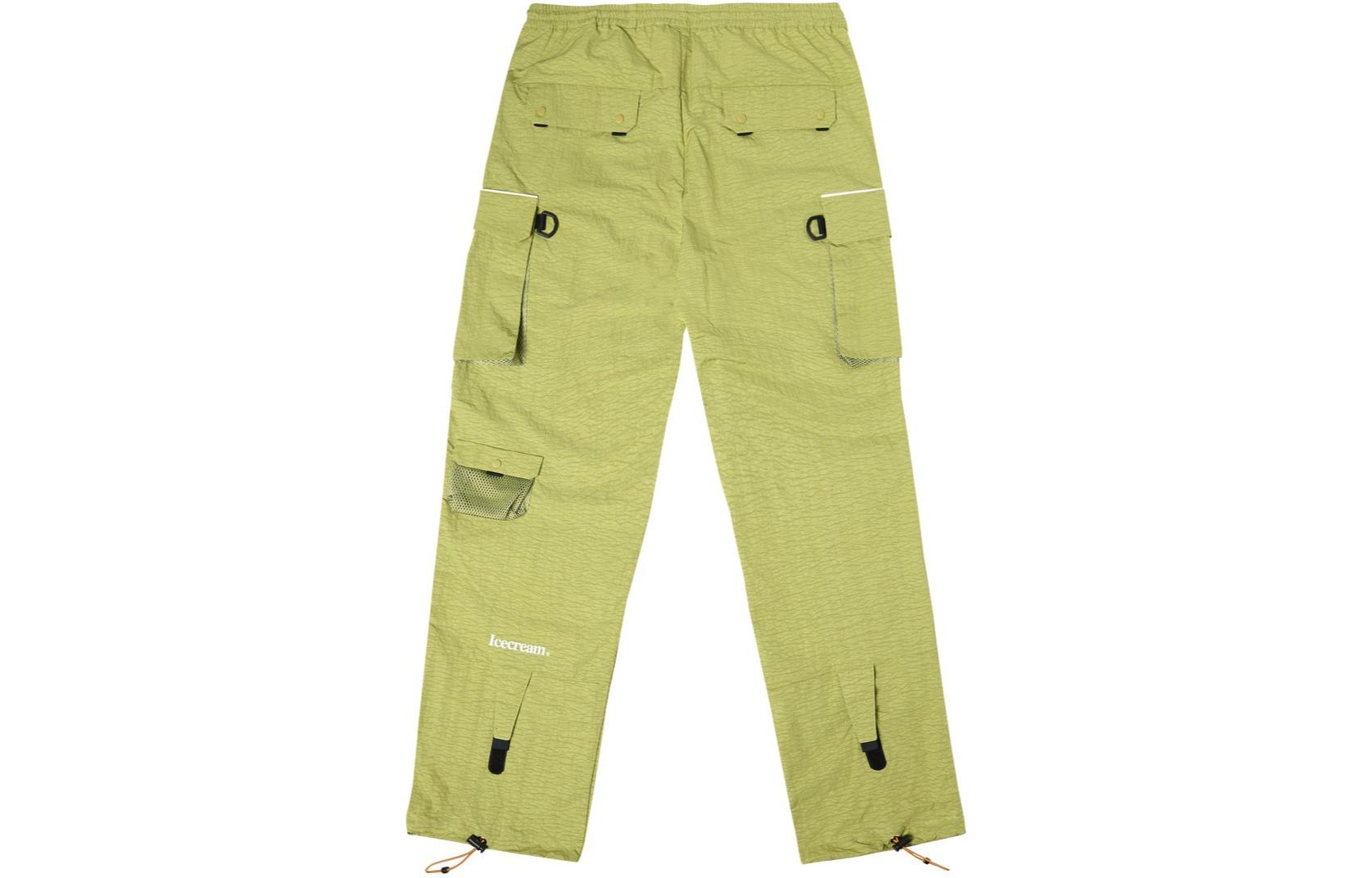 Ice Cream ICECREAM SS24 Green Jogger Pants Unisex Printed Casual Trousers. 441-2101-FERN