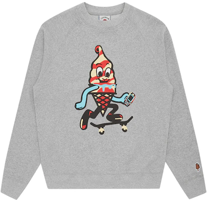 Sudadera Unisex Ice Cream SS24 Gris con Gráfico de Cono Skateboard Crewneck IC23423-HEATHERGREY Buy Sudadera Unisex Ice Cream SS24 Gris con Gráfico de Cono Skateboard Crewneck IC23423-HEATHERGREY