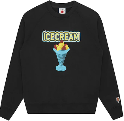 Ice Cream ICECREAM SS24 Logo Food Print Unisex Hitam Crewneck Lengan Panjang IC23424-BLACK Buy Ice Cream ICECREAM SS24 Logo Food Print Unisex Hitam Crewneck Lengan Panjang IC23424-BLACK