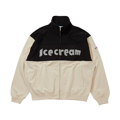 Ice Cream ICECREAM SS24 Logo Print Back Zip Jacket Unisex - Ivory ICEJP241K004-BLACKIVORY