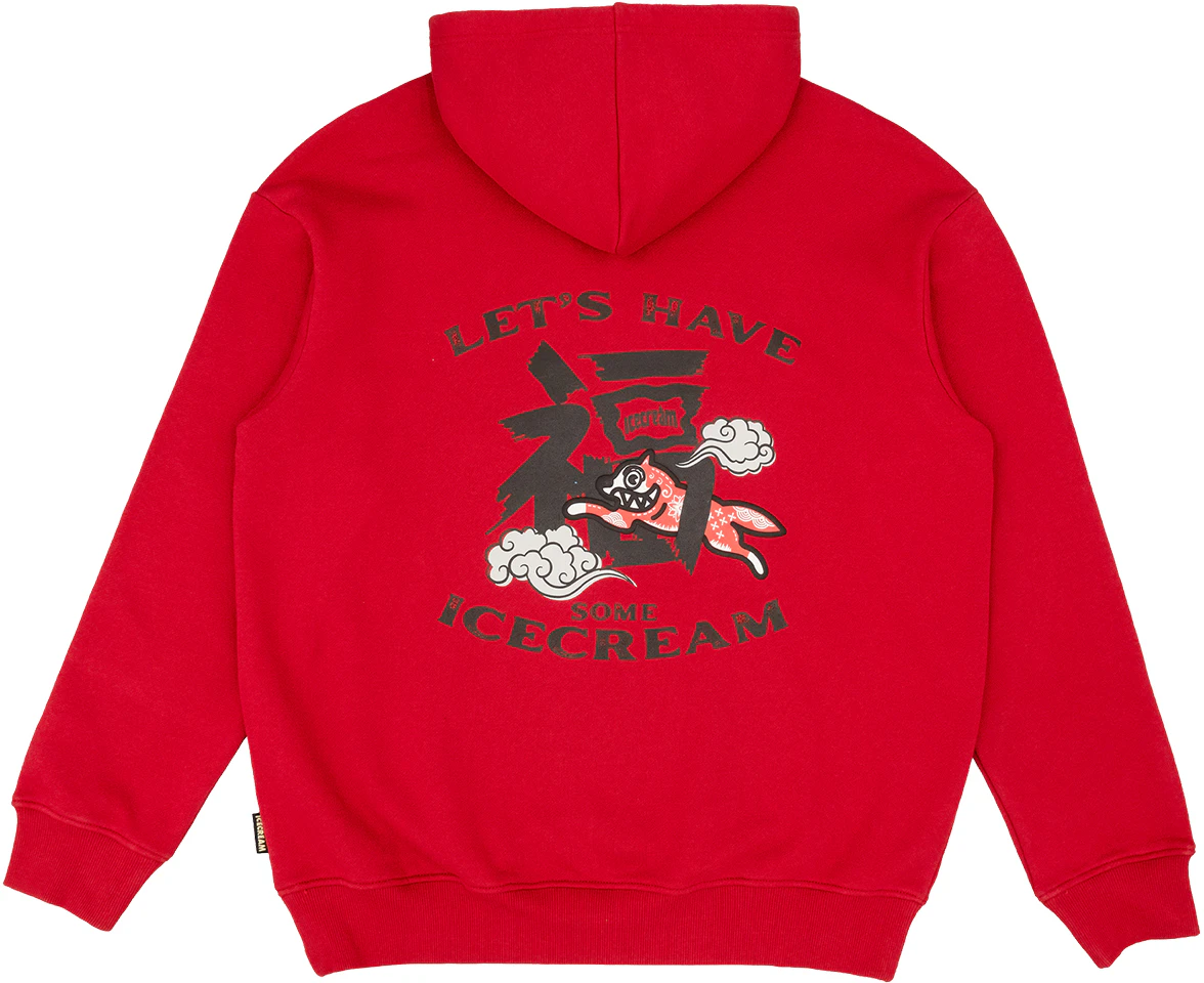 ice-cream-icecream-ss-24-lunar-new-year-dragon-hoodie-red-unisex-with-cloud-animal-print-iss-3-hd-001-rd-red