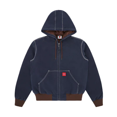 Ice Cream ICECREAM SS24 Navy Blue Hooded Zip-Up Jacket with Pockets IC24104-NAVY