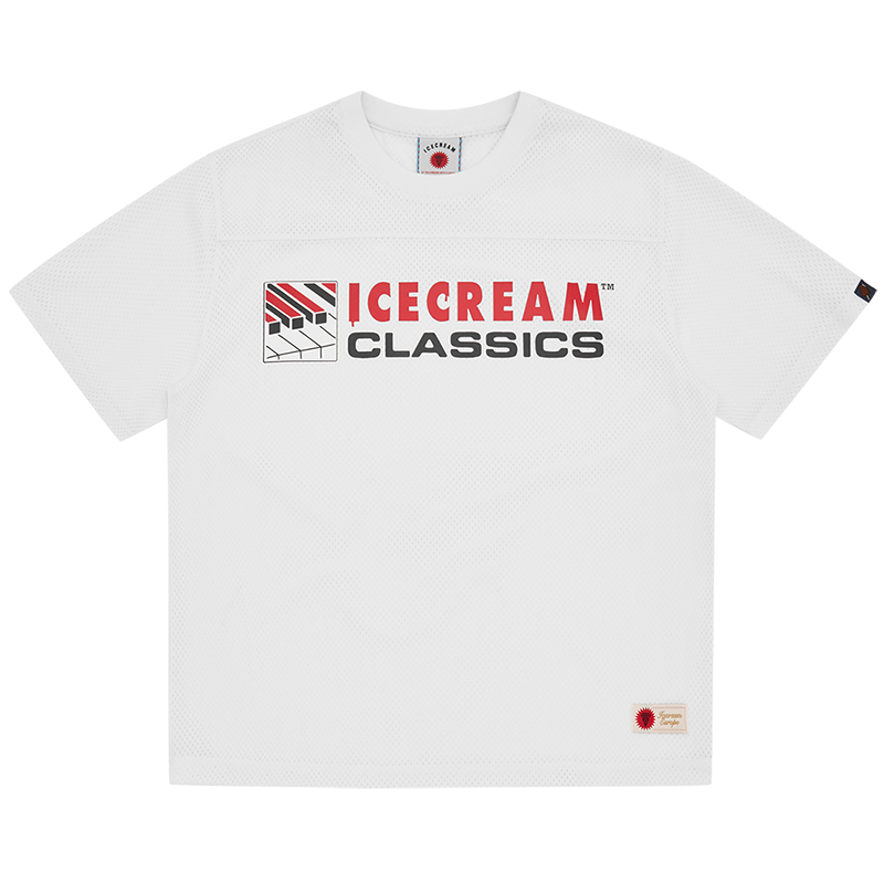 Ice Cream ICECREAM SS24 Piano Logo Graphic Tee Unisex Short-Sleeve White Jersey. IC23437-WHITE