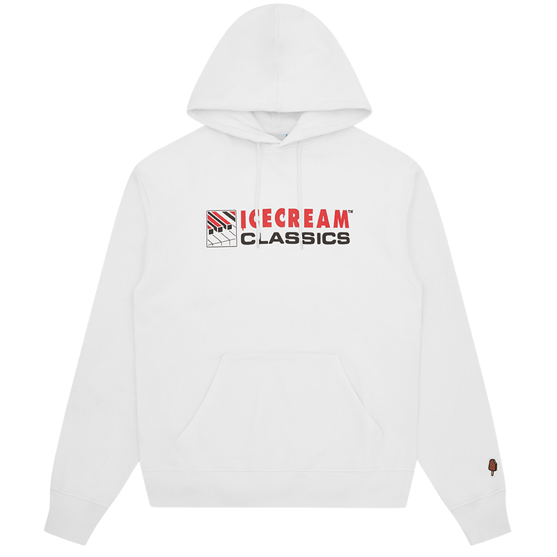 Ice Cream ICECREAM SS24 Piano Logo Hoodie Unisex White Long Sleeve IC23425-WHITE