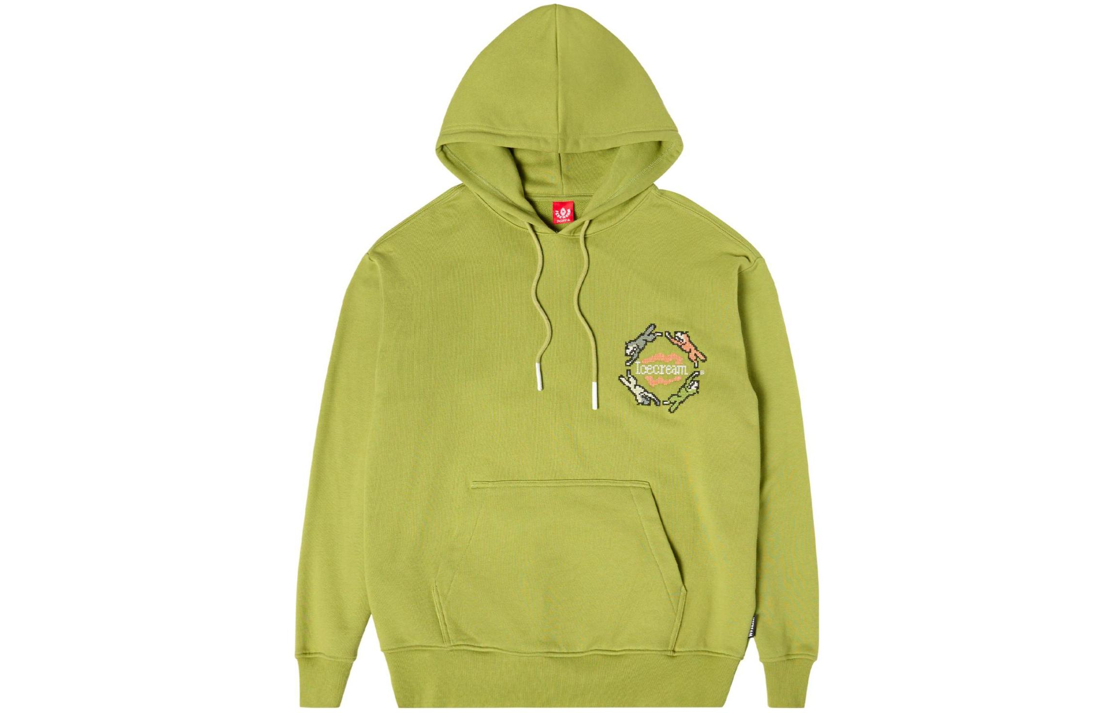 Ice Cream ICECREAM SS24 Printed Patch Pullover Hoodie Unisex Green 441-2305-FERN