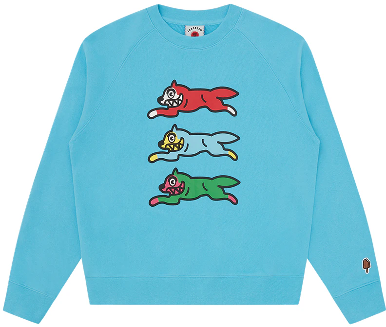 ice-cream-icecream-ss-24-triple-running-dog-graphic-crewneck-long-sleeve-sweatshirt-blue-unisex-ic-23-s22-blue