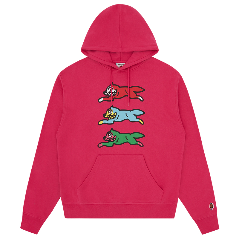 Ice Cream ICECREAM SS24 Triple Running Dog Hoodie Pink Unisex IC23S21-PINK