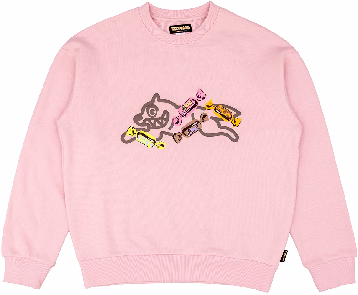ice-cream-icecream-ss-24-year-of-the-dragon-candy-dog-crewneck-sweatshirt-pink-unisex-iss-3-cw-005-pk-pink