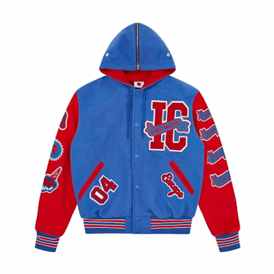 Ice Cream ICECREAM Tiger Cone Colorblock Hoodie Jacket Unisex Skateboard Streetwear IC22204