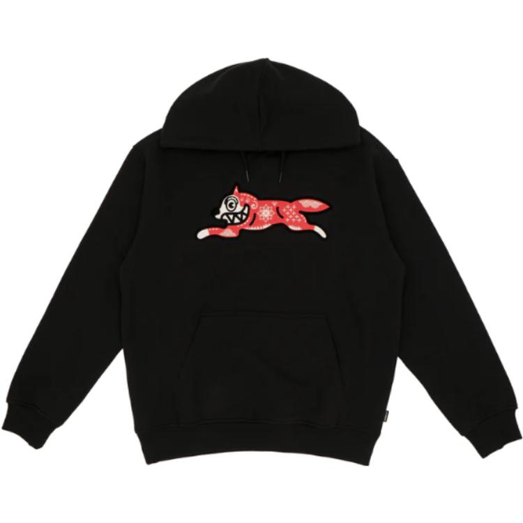 Ice Cream ICECREAM Unisex Casual Loose Pullover Hoodie Black ISP3HD001BK