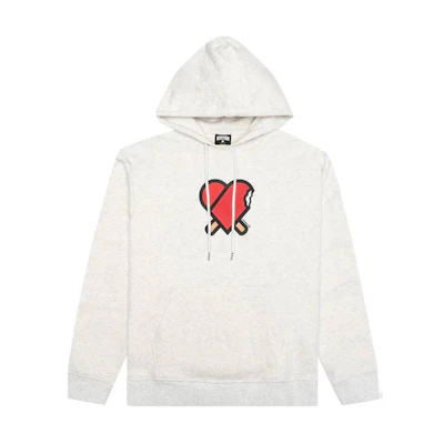 Ice Cream ICECREAM White Hoodie with Heart Print Long Sleeve 411-9307-LIGH