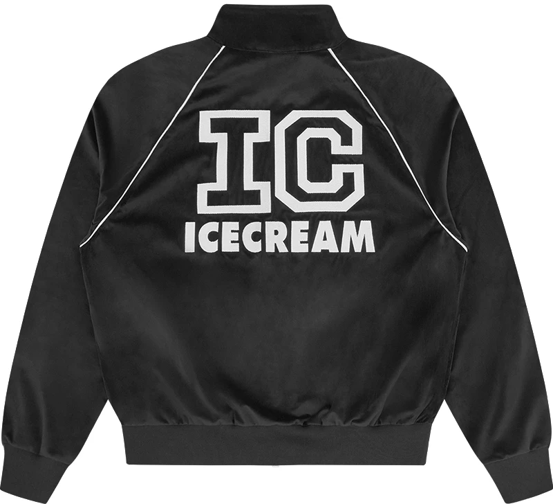 icecream-fw-24-early-autumn-chain-ic-logo-jacket-unisex-black-ice-cream-cone-ic-24234-black