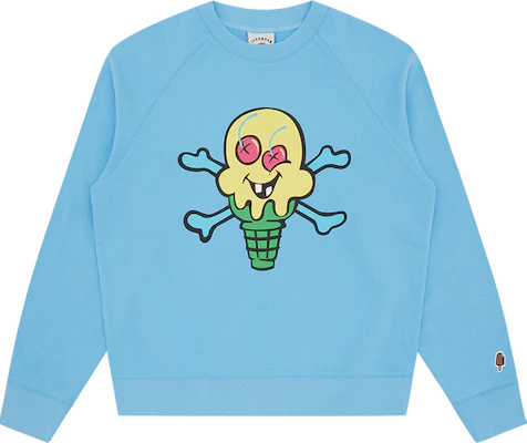 아이스크림 FW24 초가을 블루 크루넥 스웻셔츠 유니섹스 아이스크림 패턴 IC24223-BLUE Buy 아이스크림 FW24 초가을 블루 크루넥 스웻셔츠 유니섹스 아이스크림 패턴 IC24223-BLUE