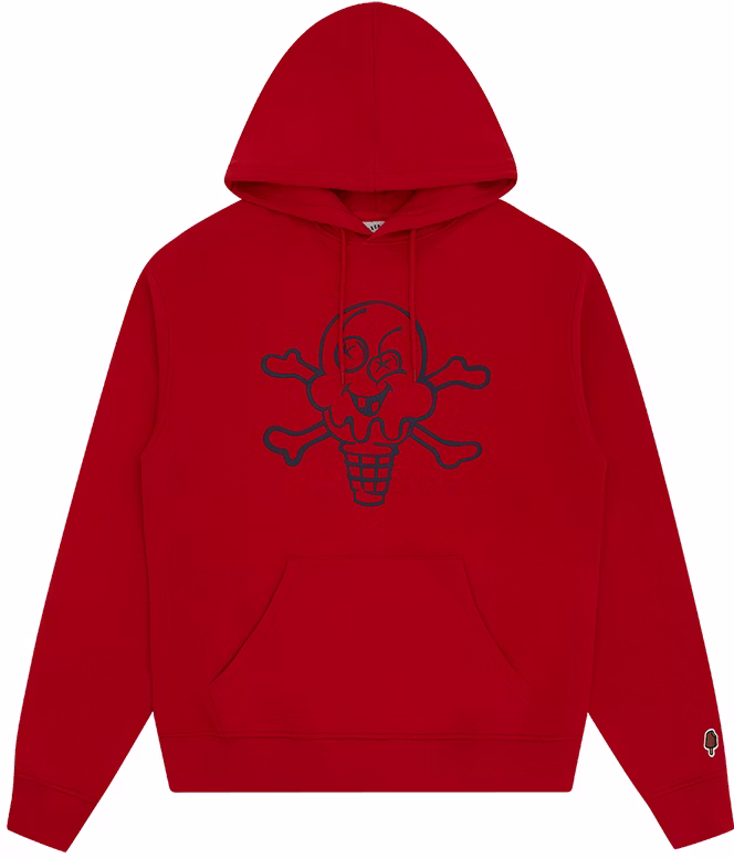 icecream-ss-24-red-hoodie-with-ice-cream-graphic-and-kangaroo-pocket-unisex-ic-24124-red